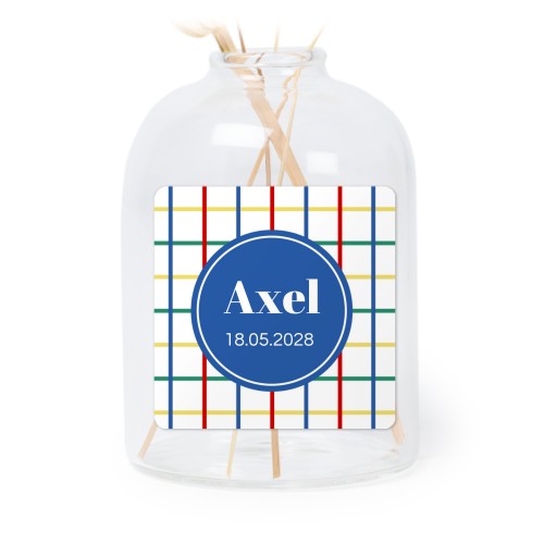 Små vaser med fyrkantiga klistermärken – 6 st