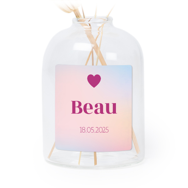 Colour Block Heart - Text Only