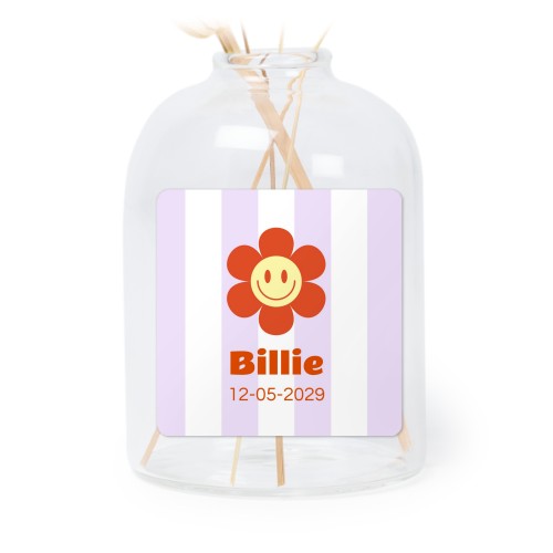 Små vaser med  firkantede klistermerker - 6 stk