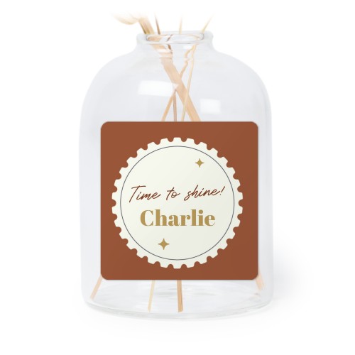 Små vaser med  firkantede klistermerker - 6 stk