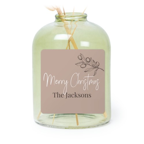 Små vaser grønn med  firkantede klistermerker - 6 stk