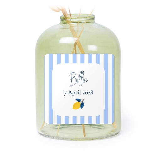 Små grønne vaser med firkantede klistermærker – 6 stk