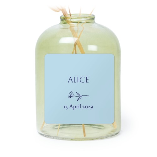 Små gröna vaser med fyrkantiga klistermärken – 6 st