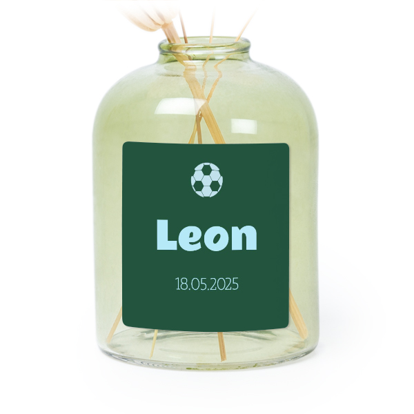 Små vaser grønn med firkantede klistermerker - 6 stk Små vaser grønn med firkantede klistermerker - 6 stk