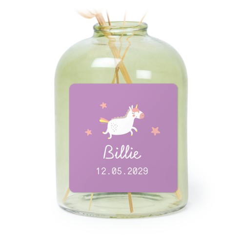 Små gröna vaser med fyrkantiga klistermärken – 6 st