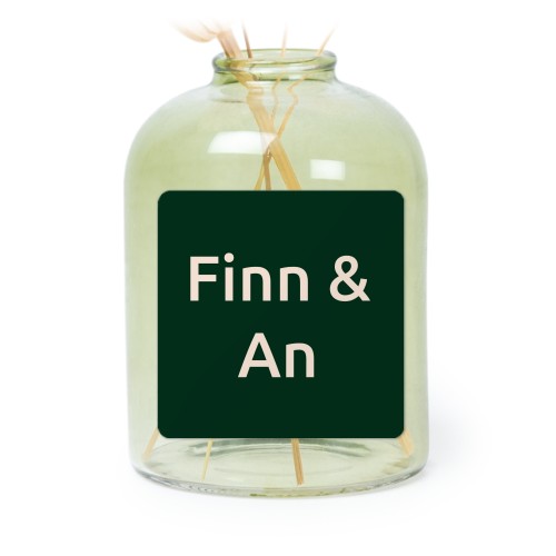 Pienet vihreät maljakot neliskulmaisilla tarroilla – 6 kpl