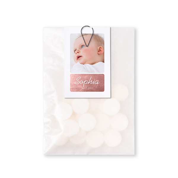 Snoepzakje DIY Paperclip zwart - Set van 12