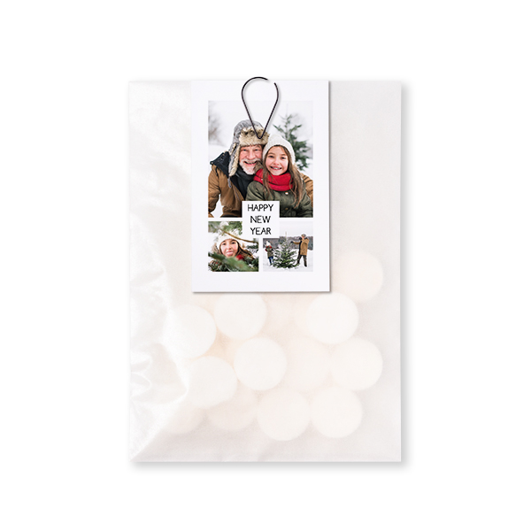 Süssigkeiten Beutel mit Geschenkanhänger Büroklammer Schwarz - 12 Stk. Süssigkeiten Beutel mit Geschenkanhänger Büroklammer Schwarz - 12 Stk.