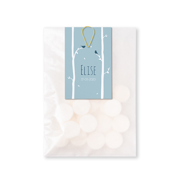 Godispåse DIY Droppformat gem guld - 12 st