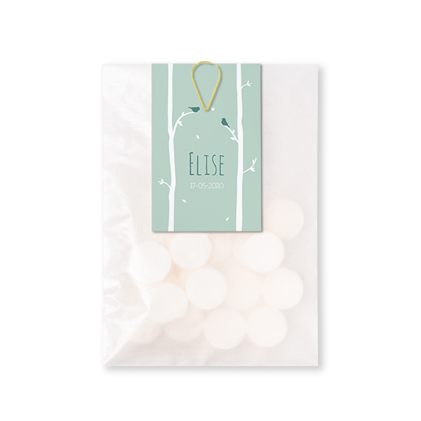 Godispåse DIY Droppformat gem guld - 12 st