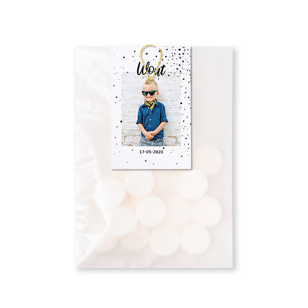 Snoepzakjes met kaartje Paperclip Goud (set van 12) Snoepzakjes met kaartje Paperclip Goud (set van 12)