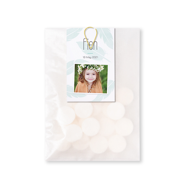 Sachet à bonbons avec carte Trombone Or (lot de 12)