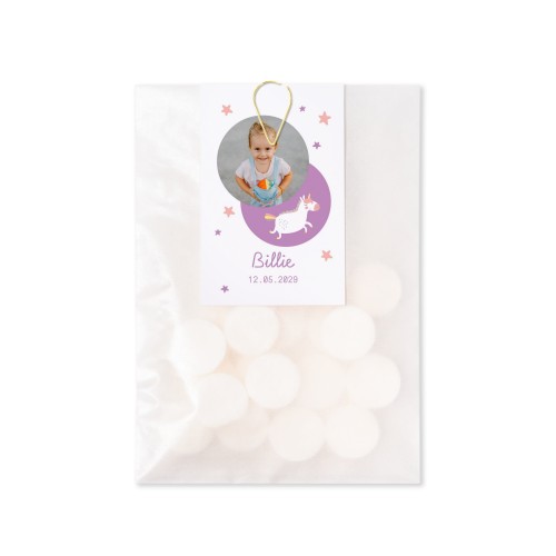 Godispåse DIY Droppformat gem guld - 12 st