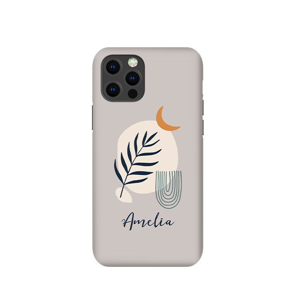 Boho Moon Shape - Text Only