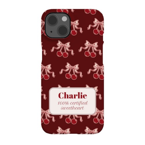 Vintage Cherry Love Text - Only