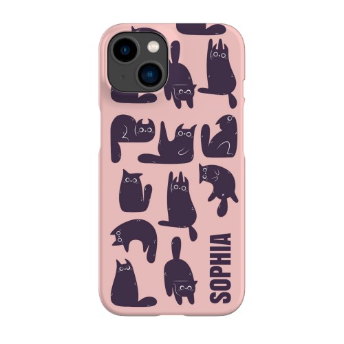 Black Cats Pattern Text only
