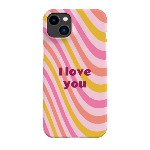Retro-Wellen Rosa Handyhuelle - Nur Text