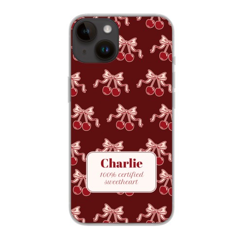 Vintage Cherry Love Text - Only