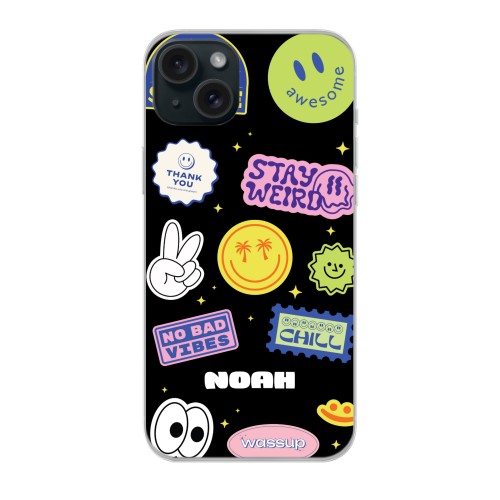 Funky Smiley Stickers - Text only Funky Smiley Stickers - Text only