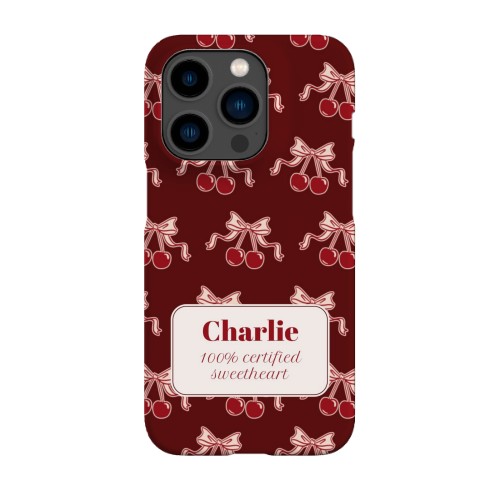 Vintage Cherry Love Text - Only