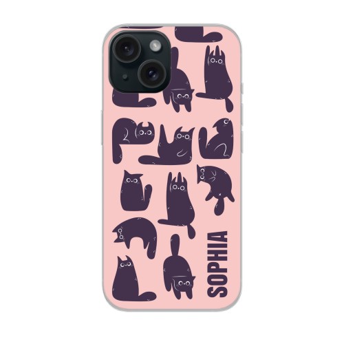Black Cats Pattern Text only