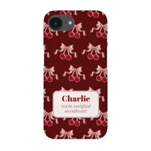 Vintage Cherry Love Text - Only