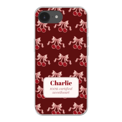 Vintage Cherry Love Text - Only