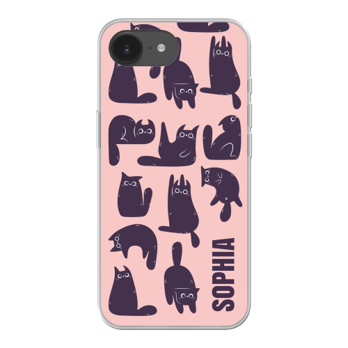 Black Cats Pattern Text only