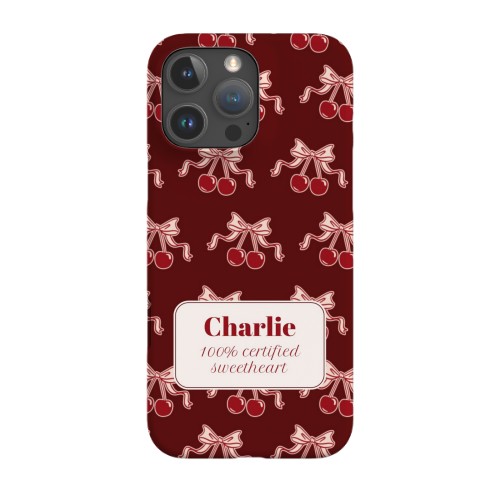 Vintage Cherry Love Text - Only