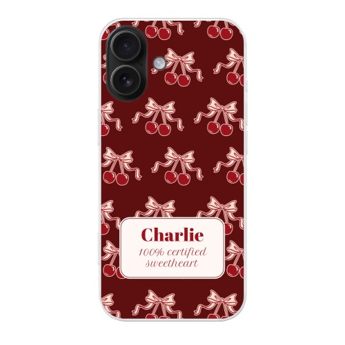 Vintage Cherry Love Text - Only