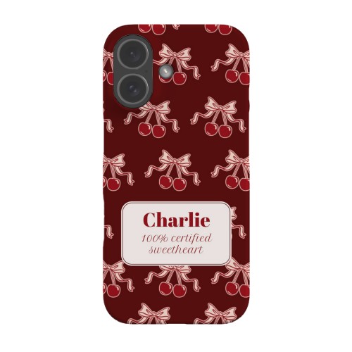 Vintage Cherry Love Text - Only