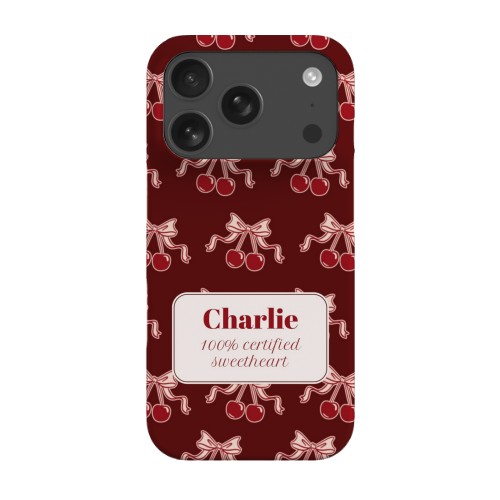 Vintage Cherry Love Text - Only