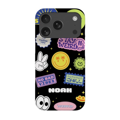 Funky Smiley Stickers - Text only Funky Smiley Stickers - Text only