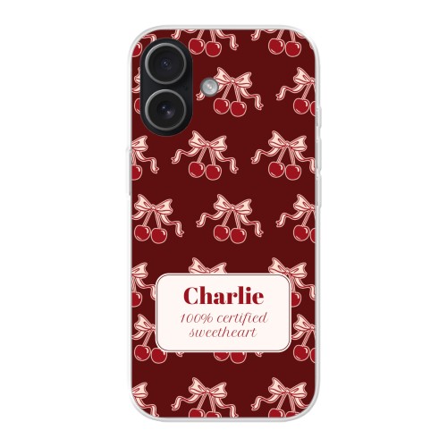 Vintage Cherry Love Text - Only