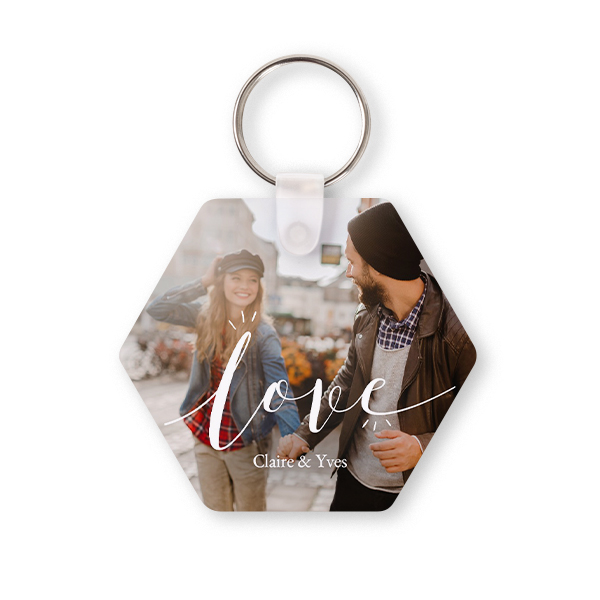 Porte-clé hexagonal