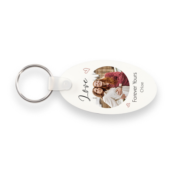 Porte-clés photo alu ovale Porte-clés photo alu ovale
