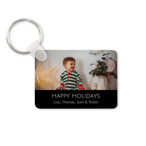 Porte-clés photo alu rectangulaire