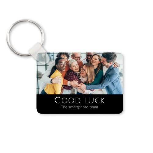 Porte-clés photo alu rectangulaire