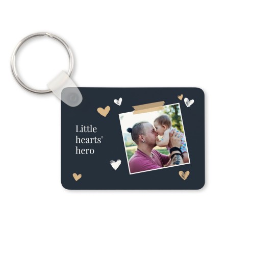 Porte-clés photo alu rectangulaire
