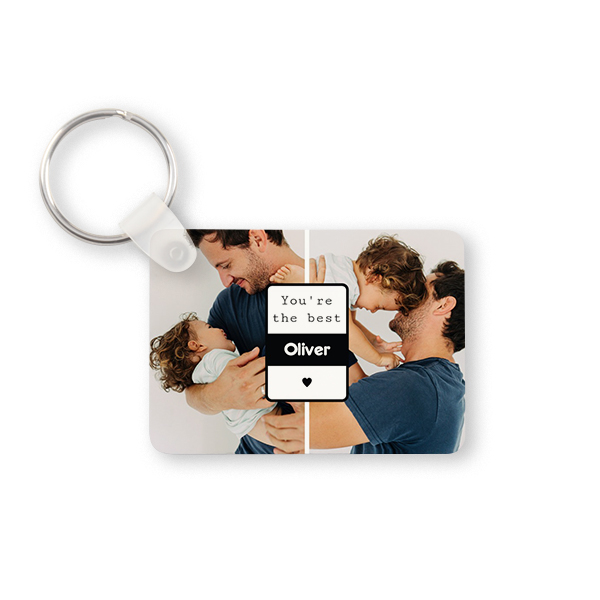 Porte-clés photo alu rectangulaire Porte-clés photo alu rectangulaire