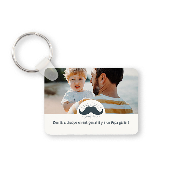 Porte-clés photo alu rectangulaire Porte-clés photo alu rectangulaire