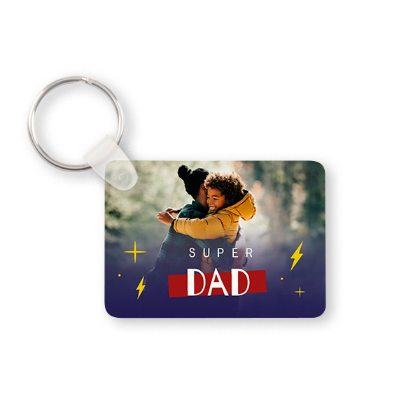Porte-clés photo alu rectangulaire Porte-clés photo alu rectangulaire