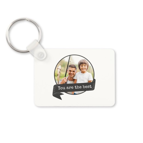 Porte-clés photo alu rectangulaire