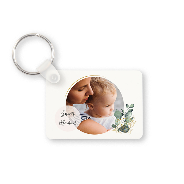 Porte-clés photo alu rectangulaire Porte-clés photo alu rectangulaire