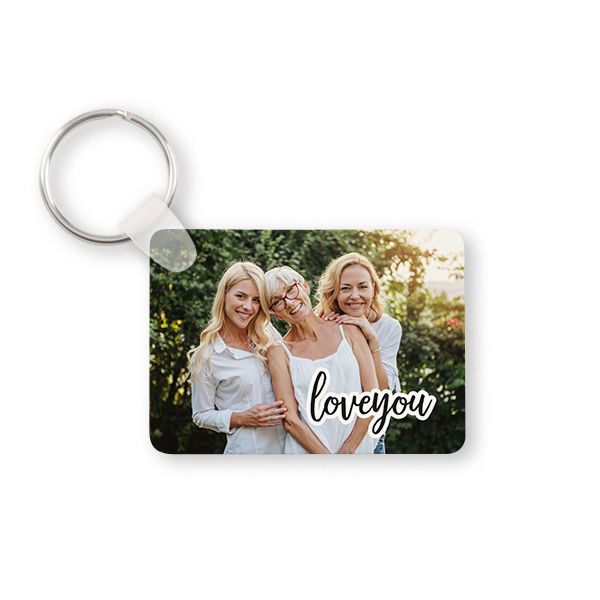 Porte-clés photo alu rectangulaire Porte-clés photo alu rectangulaire