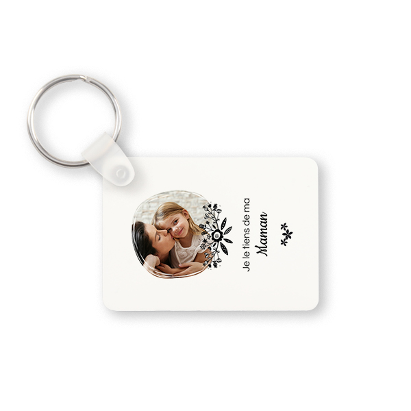 Porte-clés photo alu rectangulaire Porte-clés photo alu rectangulaire