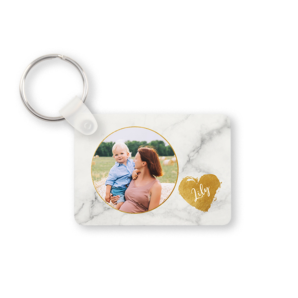 Porte-clés photo alu rectangulaire Porte-clés photo alu rectangulaire