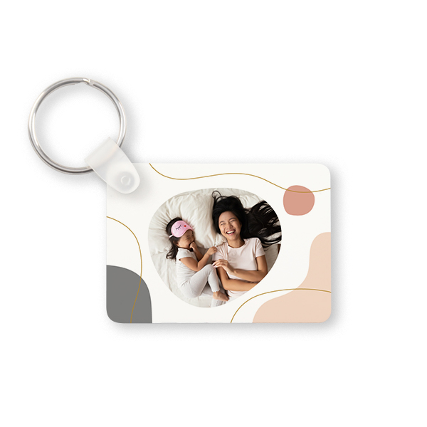 Porte-clés photo alu rectangulaire