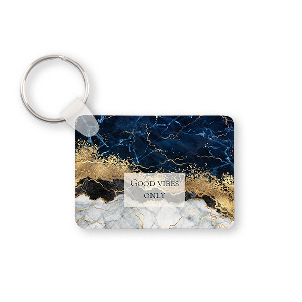 Porte-clés photo alu rectangulaire