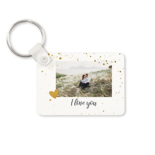 Porte-clés photo alu rectangulaire